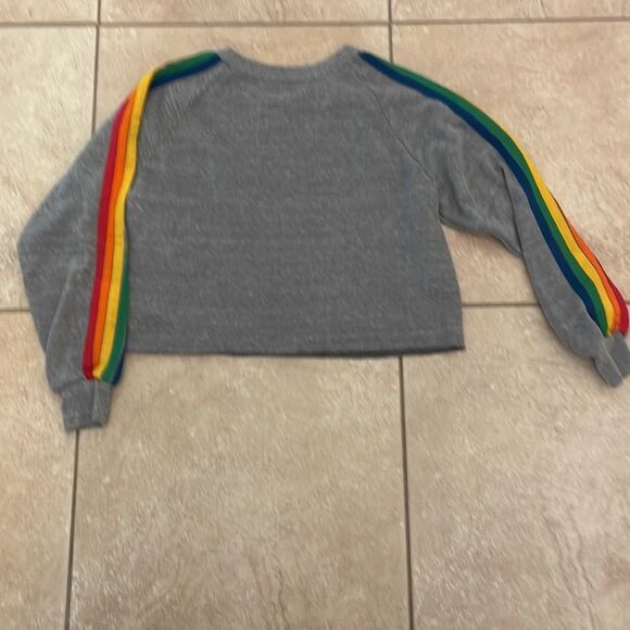 Aviator Nation Bolt Classic Crop Crew Sweatshirt - Medium - Picture 4 of 7